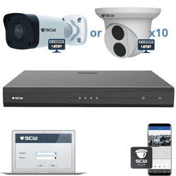 The 4MP Admiral Series (4MP is 2 x 1080P) - 10 Channel HD Customizable Security Camera System