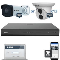 The 4MP Admiral Series (4MP is 2 x 1080P) - 12 Channel HD Customizable Security Camera System
