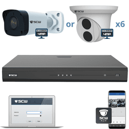 The 4MP Admiral Series (4MP is 2 x 1080P) - 6 Channel HD Customizable Security Camera System