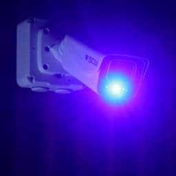 The Commander features a red and blue blinking light and improved speaker, making it one of our best active deterrence cameras. 