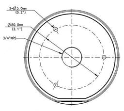 EBM26DFM, dimensions, back