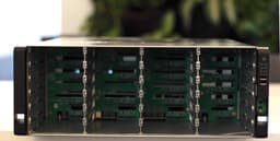 The IMP256 has 24 hot swappable hard drive bays, with easy slide in installation.