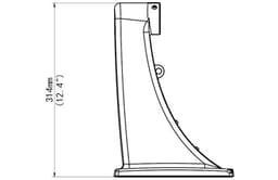 Long Wall Mount for The Lookout, The Laser, The Spotlight, and The Scope - LWM26ZV - side view