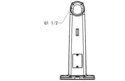 Long Wall Mount for The Lookout, The Laser, The Spotlight, and The Scope - LWM26ZV - top view