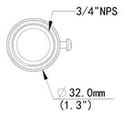 PM26DF-200 dimensions, top