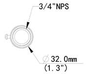 PM26DF-500 dimensions, top