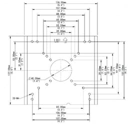 PMB26B Dimensions, Front