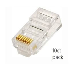RJ45 CAT5/5E/6 Connectors (10pk) SCW-C111