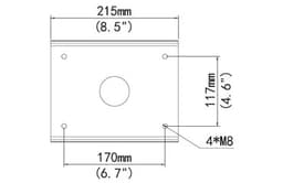 Pole Mount Bracket for The Lookout, The Laser, The Spotlight, and The Scope - PMB26ZV - side view