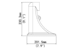 Short Wall Mount for The Lookout, The Laser, The Spotlight, and The Scope - SWM26ZV - side view