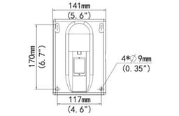 Short Wall Mount for The Lookout, The Laser, The Spotlight, and The Scope - SWM26ZV - top view