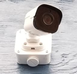 A Warrior installed on a wall with the electrical mounting box.