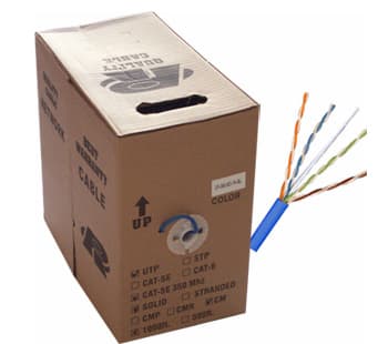 1000ft Network PLENUM rated CAT5e, PVC, FULL COPPER (Commercial Grade) SCW-NCC5-1000PL