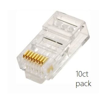 RJ45 CAT5/5E/6 Connectors (10pk) SCW-C111