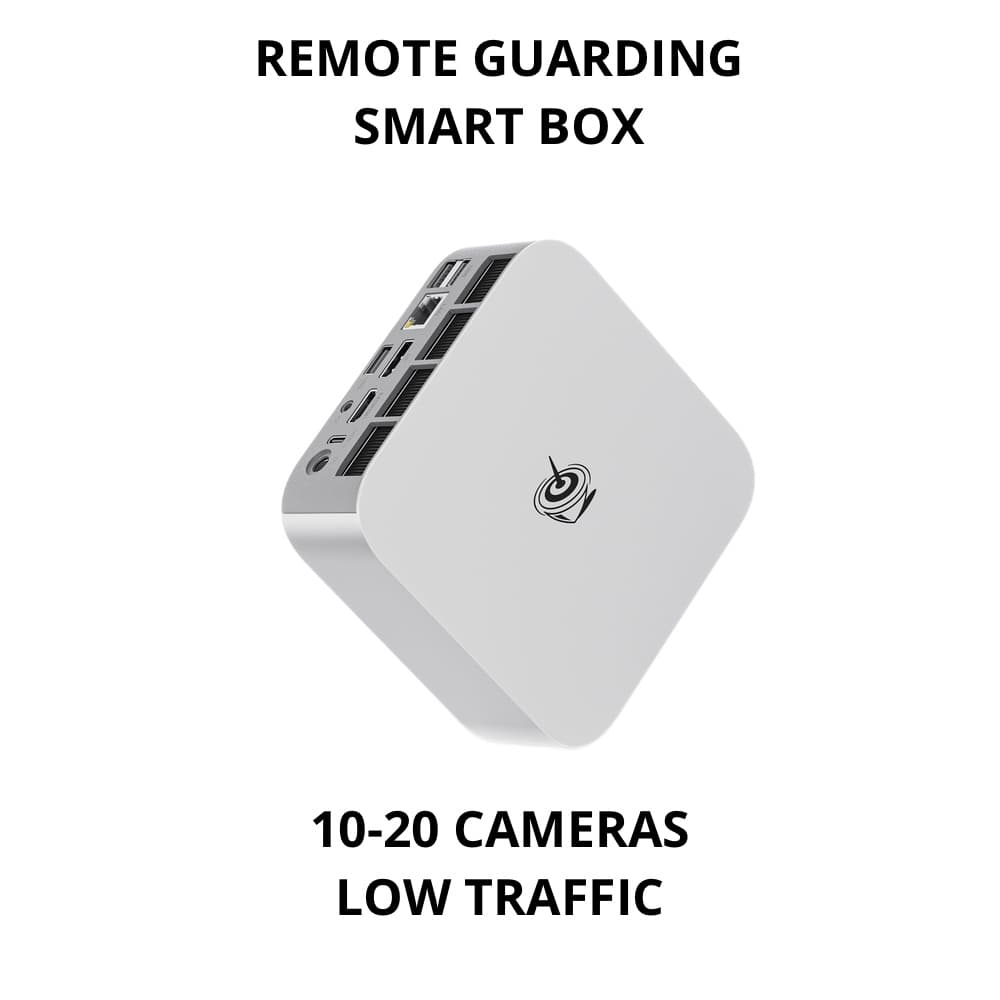Smart box for 10-20 cameras, low traffic / remote guarding