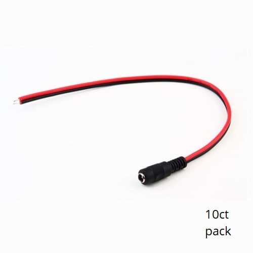 Pigtail Power Connectors Female (10pk) SCW-C202