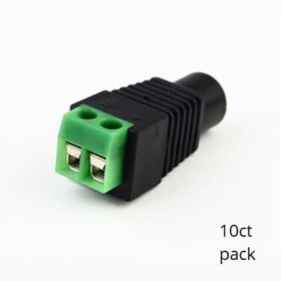 DC Power Connectors Clip on Design - Female (10pk) SCW-C204