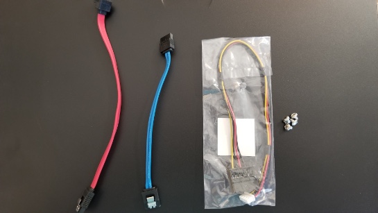 red and blue sata cables