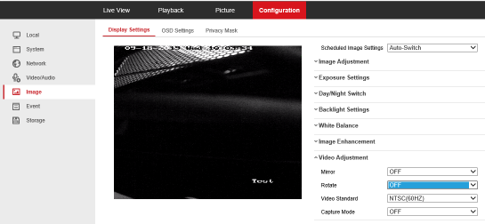 vanguard / executive / super / networker image rotation, web interface