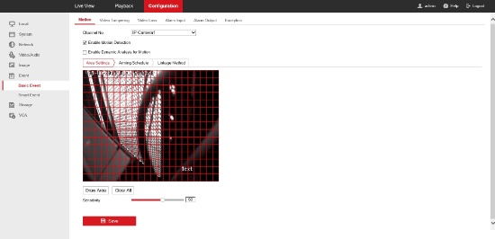 vanguard executive super networker motion recording setup, web interface
