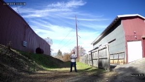 view of a person at 25 feet from a 4mm 118 degree FOV lens 4K security camera
