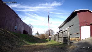view of a person at 50 feet from a 4mm 118 degree FOV lens 4K security camera
