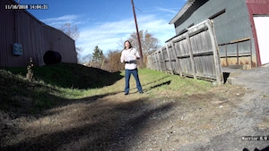 view of a person at 25 feet from a 4mm 91 degree FOV lens 4K security camera