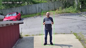 view at 25 feet from a 12mm 32 degree FOV lens 1080P security camera