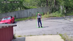 view at 50 feet from a 12mm 32 degree FOV lens 1080P security camera