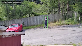 view at 75 feet from a 12mm 32 degree FOV lens 1080P security camera