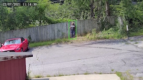 view at 100 feet from a 12mm 32 degree FOV lens 1080P security camera