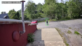 view of person at 50 feet from a 2.8mm 95 degree FOV lens 2MP security camera