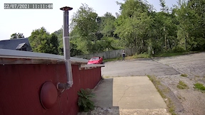 view of person at 75 feet from a 2.8mm 95 degree FOV lens 2MP security camera