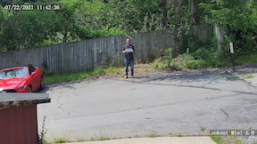 view at 75 feet from a 12mm 32 degree FOV lens 1080P security camera