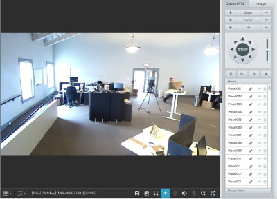 eptz view from the radius 360 degree panoramic camera mounted on a wall mount