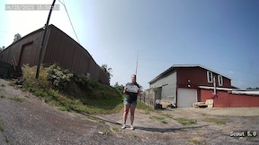 view of a person at 10 feet from a 180 degree FOV lens 5MP security camera