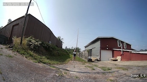 view of a person at 25 feet from a 180 degree FOV lens 5MP security camera