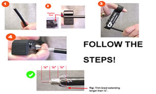 stripping RG59 cable