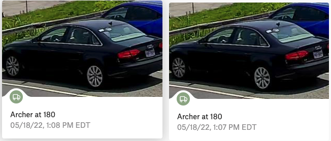 repetitive event: parked car