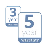 3 to 5 year warranty