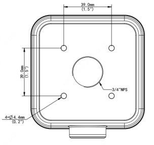 Square Electrical Box Mount for The Warrior 2.0v1, The Warrior 4.0v1, all Warrior v2s, The Warrior 2.0v3 - EMB26BF