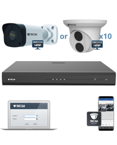 The 4MP Admiral Series (4MP is 2 x 1080P) - 10 Channel HD Customizable Security Camera System
