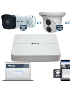 The 4MP Admiral Series (4MP is 2 x 1080P) - 2 Channel HD Customizable Security Camera System
