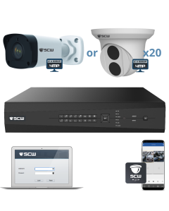 The 4MP Admiral Series (4MP is 2 x 1080P) - 20 Channel HD Customizable Security Camera System