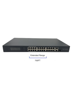 SCW 24 Port PoE Switch with Extended Transmission - SW24PEXT-V2