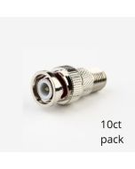 F Type Connectors to BNC Male (10pk) SCW-C104