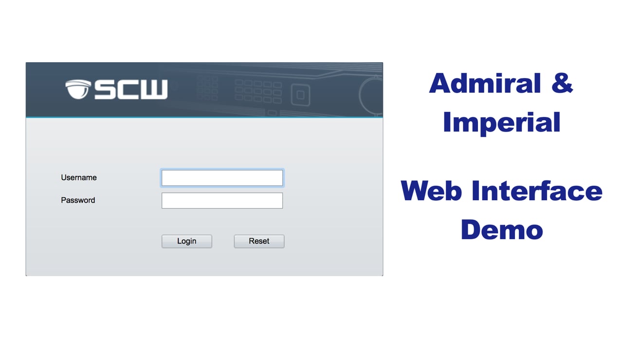 Admiral Series Web Interface Demo