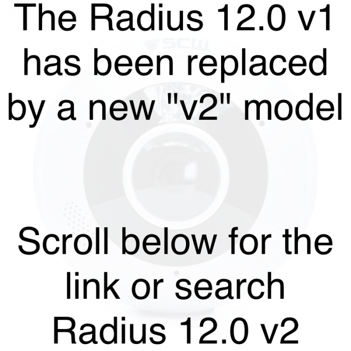 DISCONTINUED - The Radius 12.0 v1 - 26P12 - 12MP 360° Fisheye Dome Camera