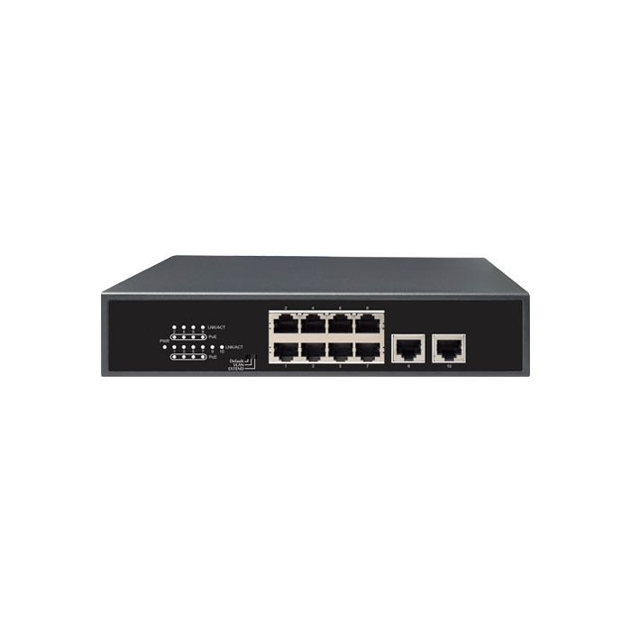SCW 8 + 2 Port PoE Switch with Extended Transmission - SW10PEXT