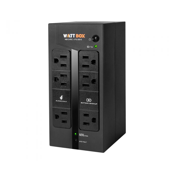 WattBox® Standby UPS & Battery Pack (Compact) | 6 Outlets, 350VA / 210W